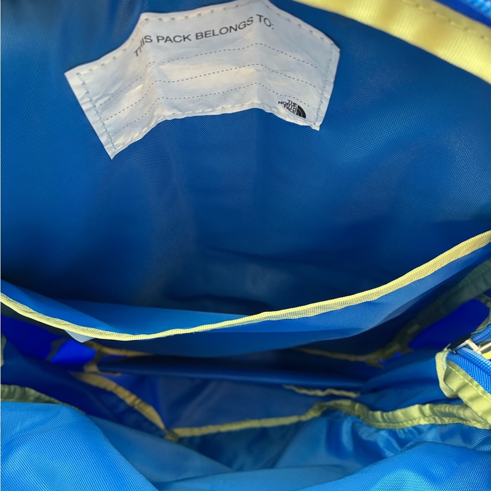 The North Face Bright Blue Backpack with Yellow Logo - Picture 6 of 8